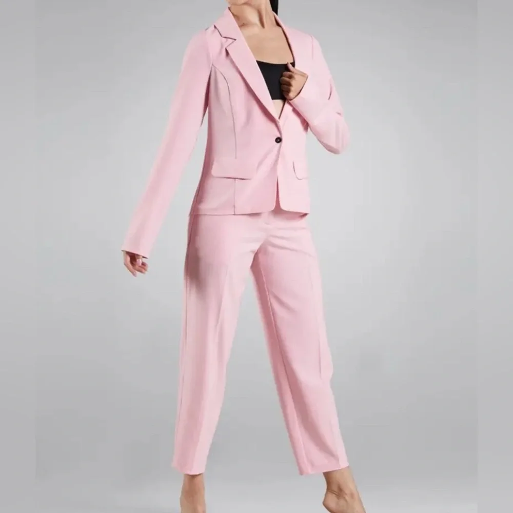 Woven Suit Blazer & Pants Set – Weissman Mixify – Adult Medium Pink